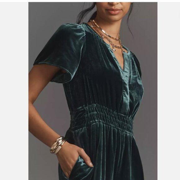NWT Anthropologie The Somerset Jumpsuit: Velvet Edition Size M - Picture 3 of 6